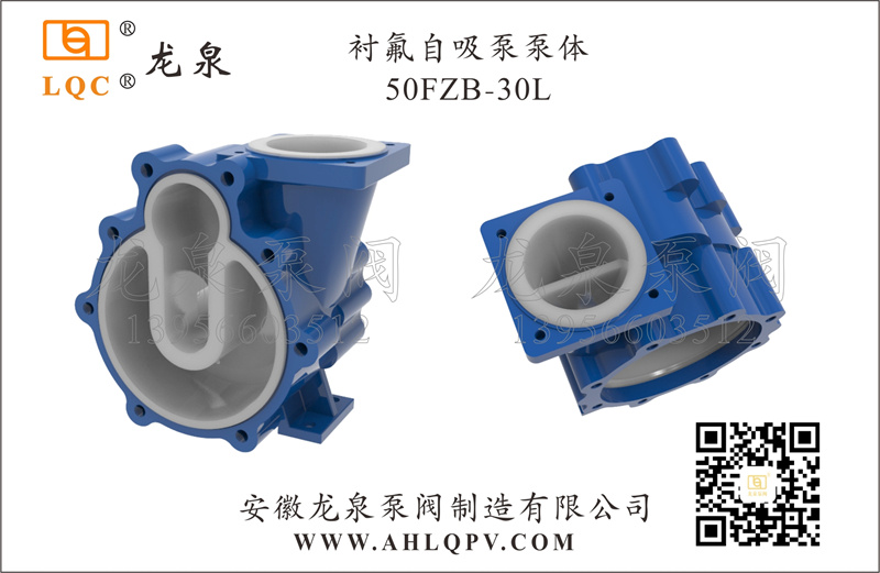 襯氟自吸(xi)泵泵體(ti)50FZB-30L